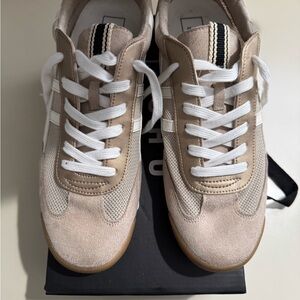 ShuShop Women's Tan and White Sneakers
